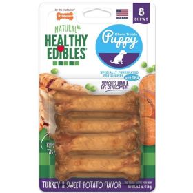 Nylabone Healthy Edibles DHA Omega-3 Puppy - Turkey & Sweet Potato Flavor - Petite (8 Pack)