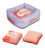 Touchdog Polka-Striped Polo Easy Wash Squared Fashion Dog Bed